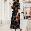 Maxikleid - schickes, grünens baumwollmischkleid für damen
