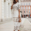 Maxikleid - schickes, grünens baumwollmischkleid für damen