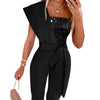 Verzierte jumpsuit - elegante abendmode für frauen