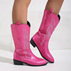 Cowboy stiefel - stilvolle damen pu schuhe mit weichem innenfutter