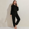 Fleece overall mit öhrli - gemütliche loungewear für damen