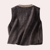 Gestrickter ärmelloser vest – elegante damen cardigan top