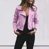 Damen bikerjacke - schicke, figurbetonte grüne jacke