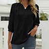 Damen bluse - schicke bluse mit dreiviertelärmeln in grün für den alltag