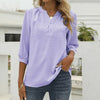 Damen bluse - schicke bluse mit dreiviertelärmeln in grün für den alltag