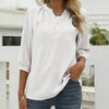 Damen bluse - schicke bluse mit dreiviertelärmeln in grün für den alltag