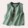 Gestrickter ärmelloser vest – elegante damen cardigan top