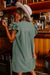Rüschensleeve shiftkleid - mintgrün, elegante mode für jede gelegenheit