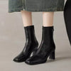 Stiefeletten aus Kunst für Damen mit quadratischer Spitze – bequem und langlebig