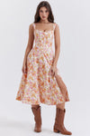Blumige midi-kleid - elegante sommerkleid für besondere anlässe