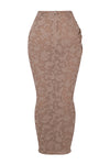 2-teiliges korsett-outfit mit spitzenrand und maxikleid - elegantes damen ensemble