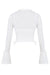 Damen weisses schnür-top - elegante, taillierte bluse