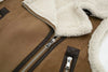 Damen braune lammfell-weste - schickes kunst-layering-teil