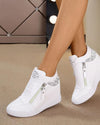 Sneaker – damen wedge-sneaker mit reissverschluss