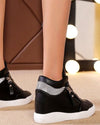 Sneaker – damen wedge-sneaker mit reissverschluss