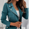Taillierte Bikerjacke für Damen – mit Kerbrevers