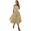 Chic off-shoulder midi kleid - modisches cocktailkleid für frauen