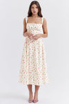 Blumige midi-kleid - elegante sommerkleid für besondere anlässe