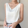 Satin camisole top - elegante ärmellose bluse für damen