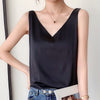 Satin camisole top - elegante ärmellose bluse für damen
