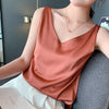 Satin camisole top - elegante ärmellose bluse für damen