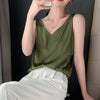 Satin camisole top - elegante ärmellose bluse für damen