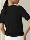 Lässiger kurzarm-jumper – gemütlicher damen stricktop